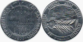 coin San Marino 100 lire 1977