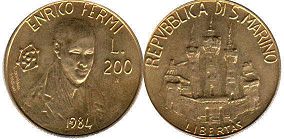 moneta San Marino 200 lire 1984