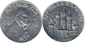 moneta San Marino 10 lire 1984
