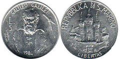 moneta San Marino 5 lire 1984