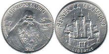 moneta San Marino 2 lire 1984