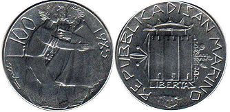 moneta San Marino 100 lire 1985
