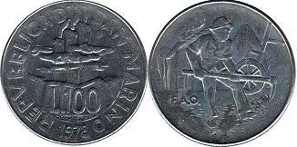 coin San Marino 100 lire 1978