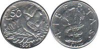 moneta San Marino 50 lire 1995