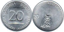 coin Slovenia 20 stotinov 1992