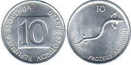 kovanice Slovenija 10 stotinov 1992
