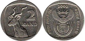 coin South Africa 2 rand 2003