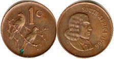 coin South Africa 1 cent 1966