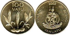 coin Vanuatu 100 vatu 2002