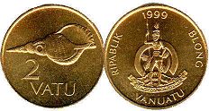 coin Vanuatu 2 vatu 1999 