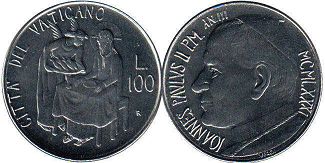 moneta Vatican 100 lire 1981