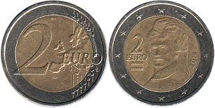 mynt Österrike 2 euro 2014