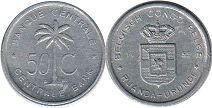 coin RUANDA-URUNDI 50 centimes 1955