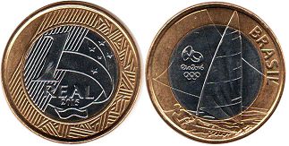 moeda brasil 1 real 2015