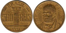 coin Brazil 500 reis 1938