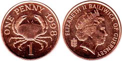coin Guernsey 1 penny 1998