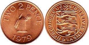 coin Guernsey 2 pence 1979