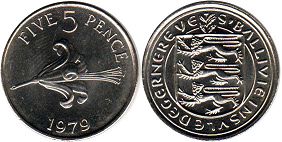 coin Guernsey 5 pence 1979