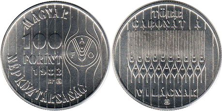 coin Hungary 100 forint 1983