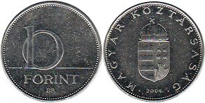kovanice Mađarska 10 forint 2004