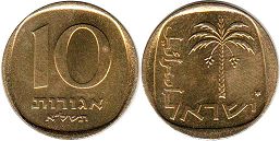 coin Israel 10 agorot 1971