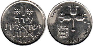 coin Israel 1 lira 1973