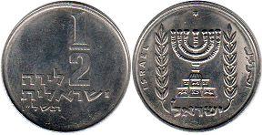 coin Israel 1/2 lira 1976