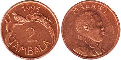 coin Malawi 2 tambala 1995 