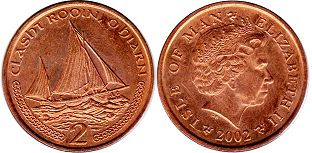 coin Man Isle 2 pence 2002
