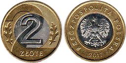 coin Poland 2 zlote 2017