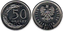 moneta Polska 50 groszy 2017