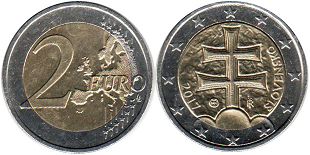 moneta Słowacja 2 euro 2017