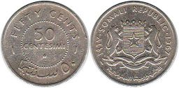 coin Somalia 50 centesimi 1967