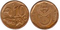 coin South Africa 10 cents 2006