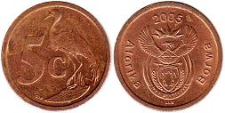 coin South Africa 5 cents 2005