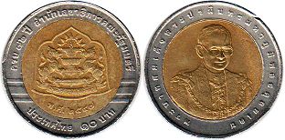 coin Thailand 10 baht 2004