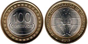 coin Timor 100 centavos 2012