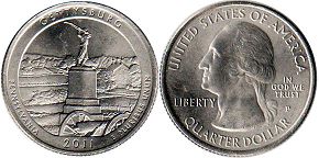 moneda Estados Unidos 1/4 dólar 2011 quarter National Parks - Gettysburg