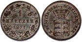coin Wurtemberg 1 kreuzer 1871