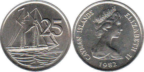 CAYMAN ISLANDS UNC SET OF 4 COINS 1 5 10 25 CENTS 2008 QUEEN ELIZABETH II 