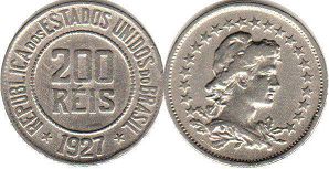 coin Brazil 200 reis 1927