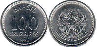 coin Brazil 100 cruzeiros 1985