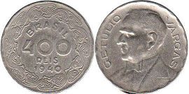coin Brazil 400 reis 1940