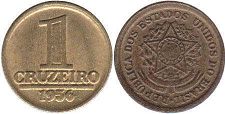 moeda brasil 1 cruzeiro 1956