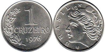 moeda brasil 1 cruzeiro 1976