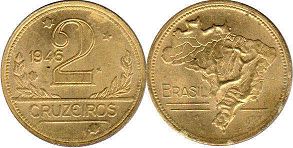 moeda brasil 2 cruzeiros 1946