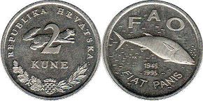 coin Croatia 2 kuna 1995