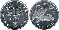 coin Croatia 1 lipa 1995