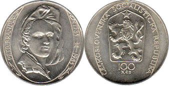 mince Czechoslovakia 100 korun 1985