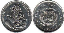 moneda Dominican Republic 10 centavos 1989